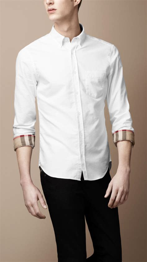 burberry white button shirt|authentic Burberry button up shirt.